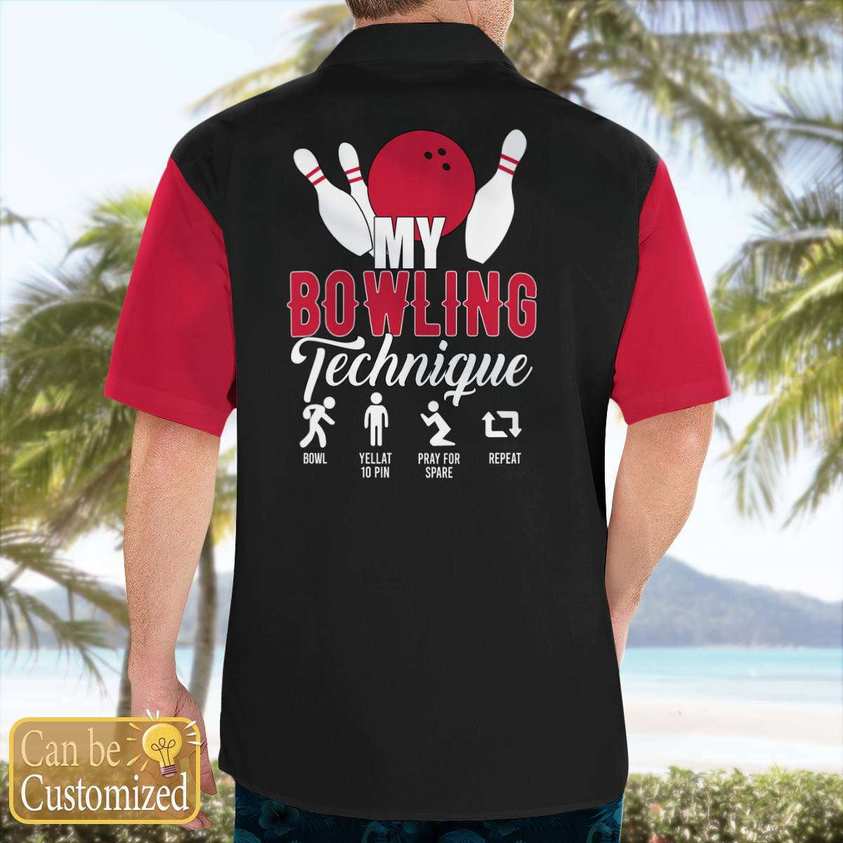 Custom Name And Color Strike Bowling Shirt — image 2