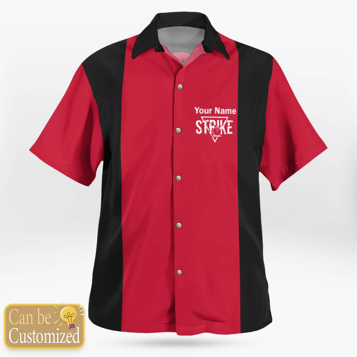 Custom Name And Color Strike Bowling Shirt — image 3