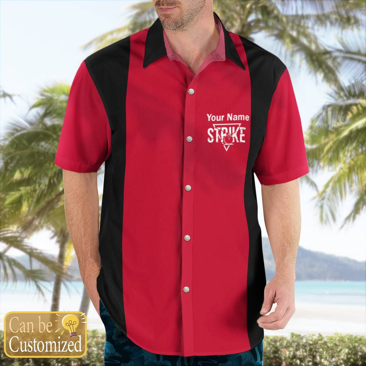 Custom Name And Color Strike Bowling Shirt — image 4
